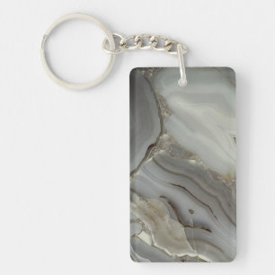 Porte-clefs Marbre gris avec Veine or