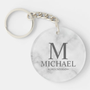 Porte-clefs Marbre - Nom et monogramme de l'homme de chambre p