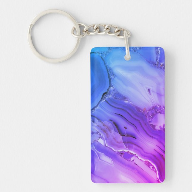 Porte-clefs Marbre Violet Exotique  (Devant)