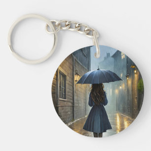 Porte-clefs Marcher sous la pluie