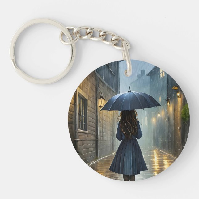 Porte-clefs Marcher sous la pluie (Devant)