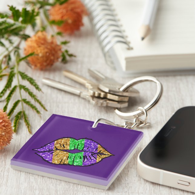 Porte-clefs Mardi Gras Porte - clé de baiser (Devant Droit)