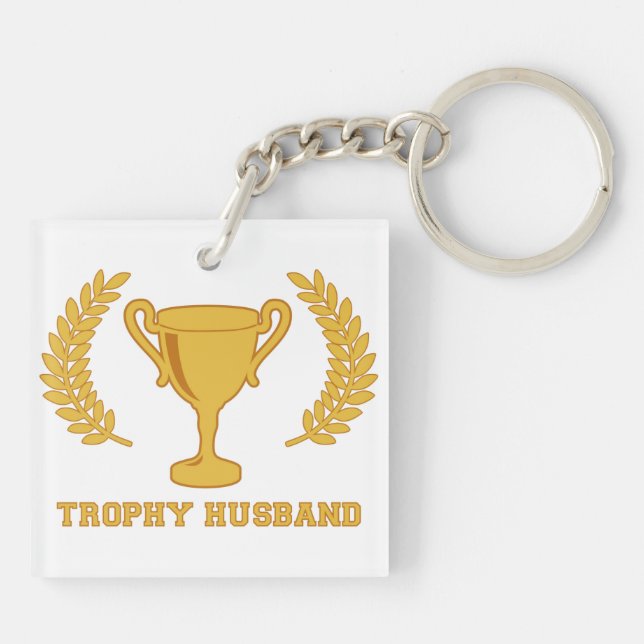 Porte-clefs Mari d'or heureux de trophée (Dos)
