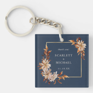 Porte-clefs Mariage Bleu Nuit