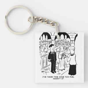 Porte-clefs Mariage - Bridegroom Practical Joke Cartoon