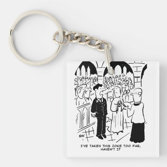 Porte-clefs Mariage - Bridegroom Practical Joke Cartoon (Devant)