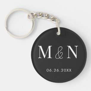 Porte-clefs Mariage Eerie noir et blanc