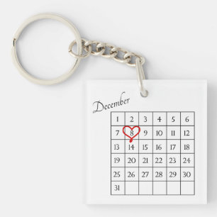 Porte-clefs Mariage photo romantique Calendrier Valentine Cade