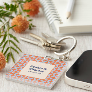 Porte-clefs Mariage Rétro Milieu de Siècle