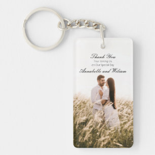 Porte-clefs Mariage simple en Merci Favoriser la photo de coup