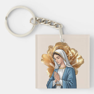 Porte-clefs Marie Mère Religieuse Catholique Foi Chrétienne 