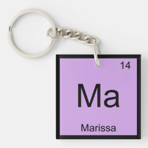 Porte-clefs Marissa Name Chimistry, Élément Tableau périodi