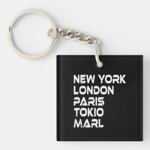 Porte-clefs Marl New York Londres Tokyo Paris