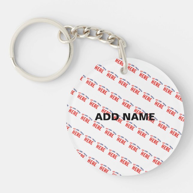 PORTE-CLEFS MARQUE BLANCHE MODERNE ET PERSONNALISABLE VÉRIFIÉE (Devant)