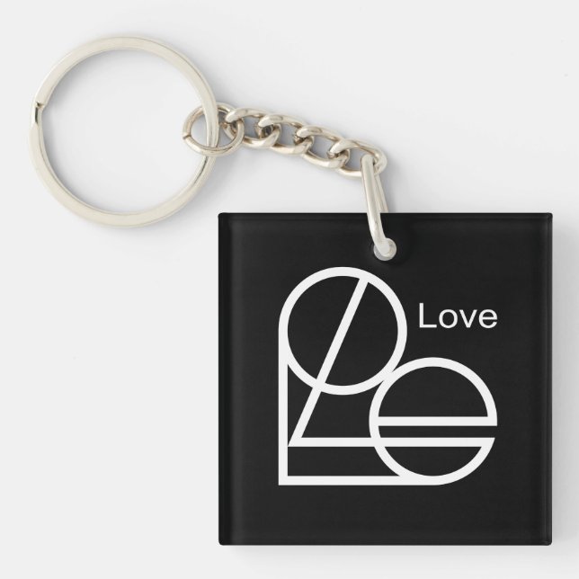 Porte-clefs marque de coeur de "l'amour"  (Devant)