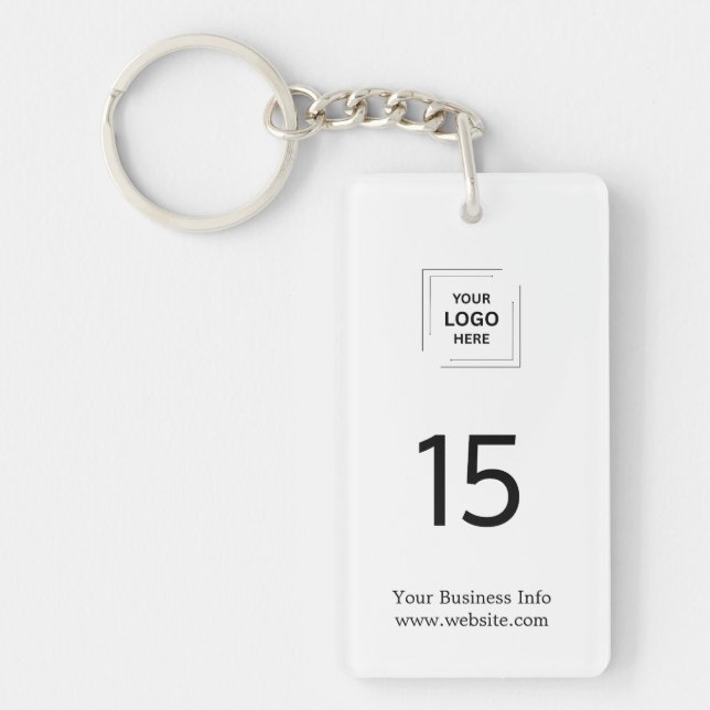 Porte-clefs Marque d'hôtellerie | Logo de numéro de chambre Mo (Devant)