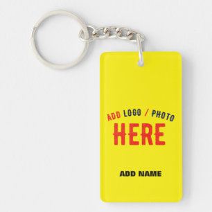 PORTE-CLEFS MARQUE VÉRIFIÉE JAUNE CLAIR ET MODERNE