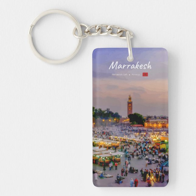Porte-clefs Marrakesh, Maroc - Place Jemaa el Fnaa Slim (Devant)