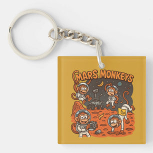Porte-clefs Mars Monkeys drôle animal