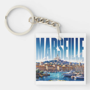 Porte-clefs Marseille France Voyage Méditerranée Port Beaut