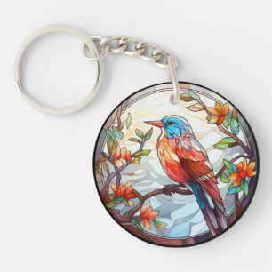 Porte-clefs Martin-pêcheur en verre doux