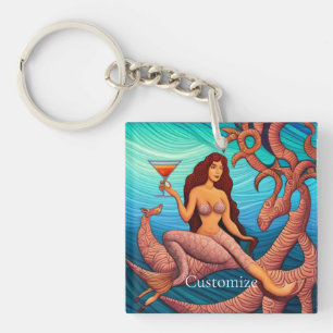 Porte-clefs Martini à cheveux longs Mermaid Thunder_Cove