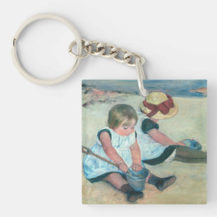 Porte-clefs Mary Cassatt - Enfants jouant sur la plage