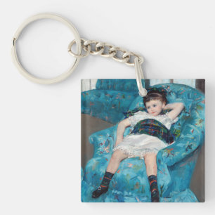 Porte-clefs Mary Cassatt - Petite fille dans un fauteuil bleu