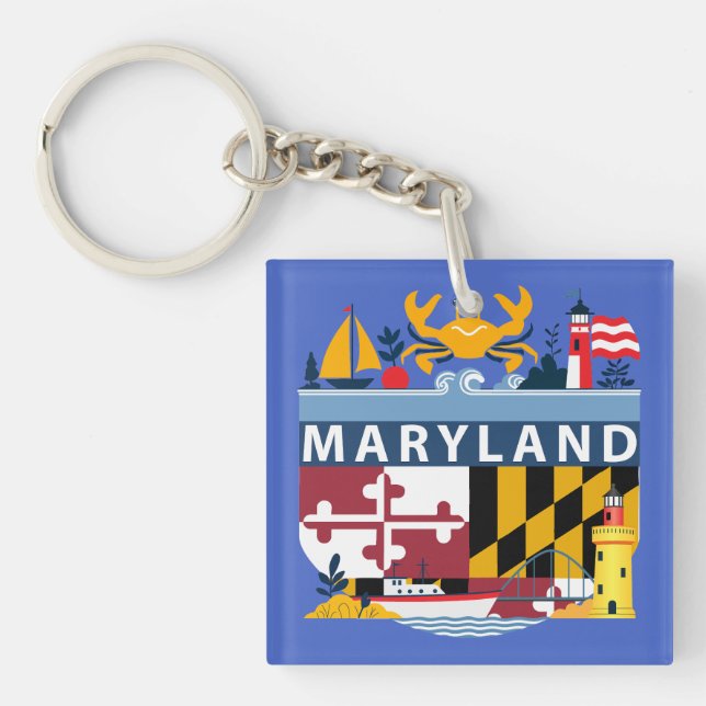 Porte-clefs Maryland, États-Unis d'Amérique (Devant)