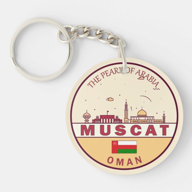 Porte-clefs Mascate Oman City Skyline Emblem (Devant)