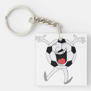 Porte-clefs Mascotte Balle de Football qui Rit