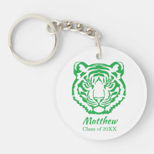 Porte-clefs Mascotte verte Tiger Motif Cadeau de Graduation de