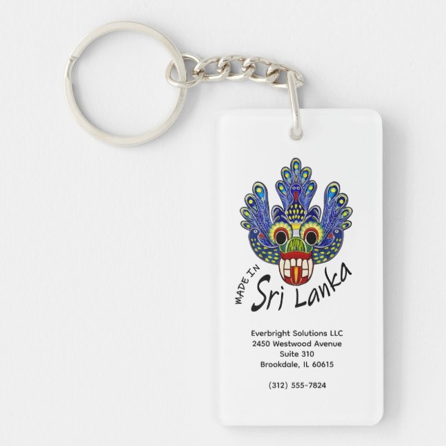 Porte-clefs Masque diable du Sri Lanka (Devant)