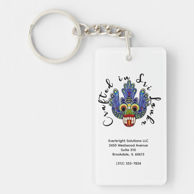 Porte-clefs Masque diable du Sri Lanka (Devant)