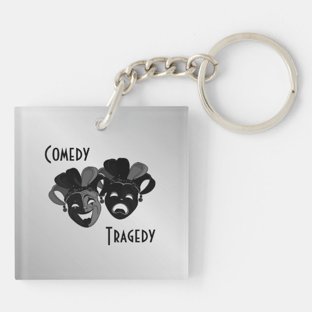 Porte-clefs Masques de théâtre comique et de tragédie (Dos)