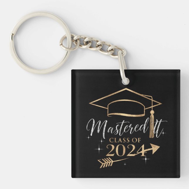 Porte-clefs Mastered It Class of 2024 Graduation Cadfts for He (Devant)
