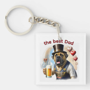 Porte-clefs Mastiff Dogue anglais meilleur Papa fête des pères