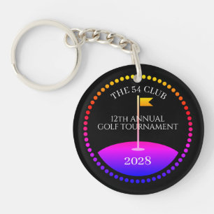 Porte-clefs Matériel de golf de tournoi Arc-en-ciel