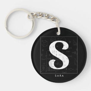 Porte-clefs Math Monogramme - Lettre S