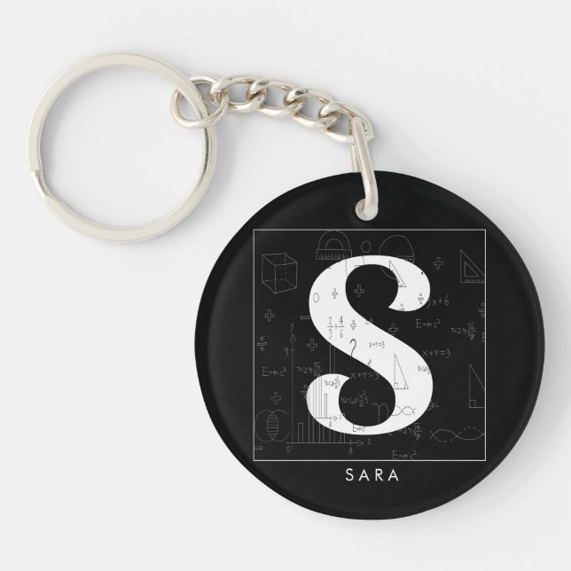 Porte-clefs Math Monogramme - Lettre S (Devant)