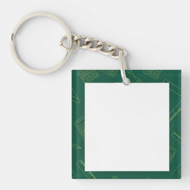 Porte-clefs Mathématique verte (Devant)