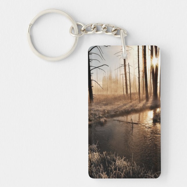 Porte-clefs Matin givré de Yellowstone (Devant)