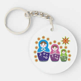 Porte-clefs Matryoshka Poupées russes & tournesols personnalis