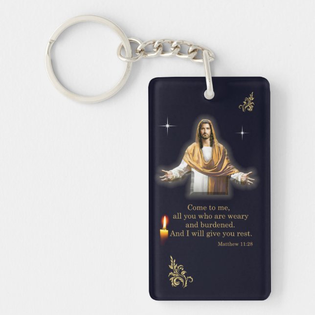 Porte-clefs Matthieu 11:28 (Devant)