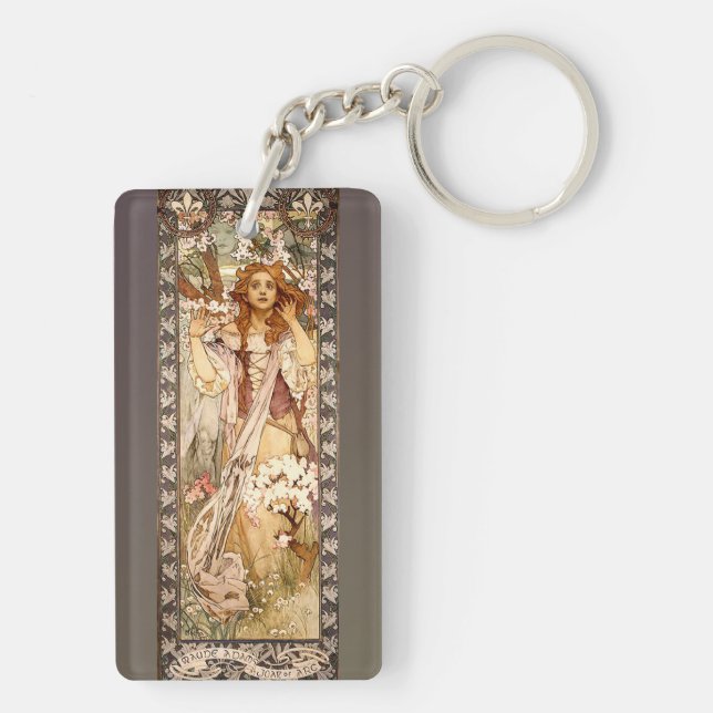 Porte-clefs Maude Adams d'Alphonse Mucha comme Jeanne d'Arc (Dos)