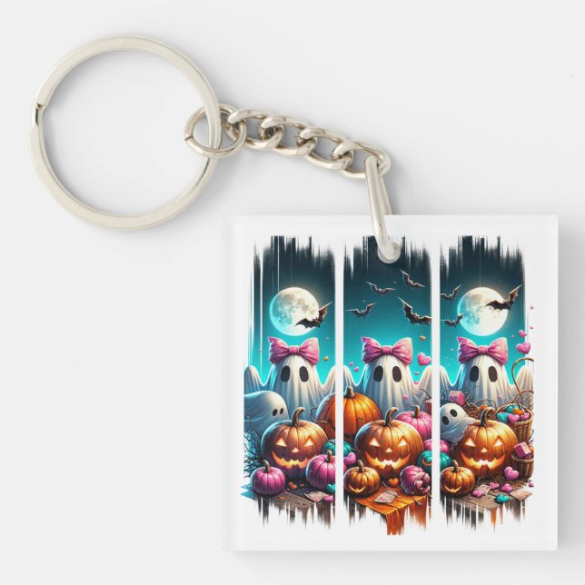 Porte-clefs Mauvais chef sur la lune - Fantômes dans les vache (Devant)