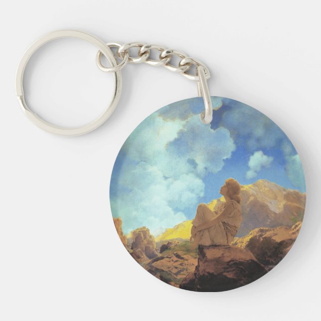 Porte-clefs Maxfield Parrish Matin 1922 Nuage Bleu Beaux-Arts (Devant)