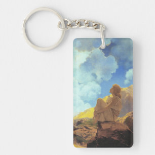 Porte-clefs Maxfield Parrish Matin 1922 Nuage Bleu Beaux-Arts