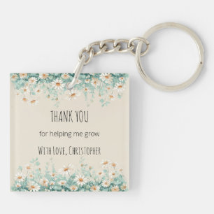 Porte-clefs Meadow de fleurs sauvages Meilleur professeur appr