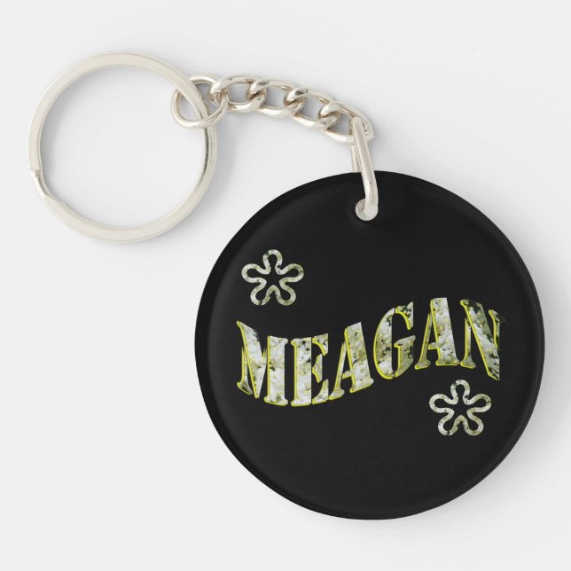 Porte-clefs Meagan, Dames Nom Logo, (Devant)